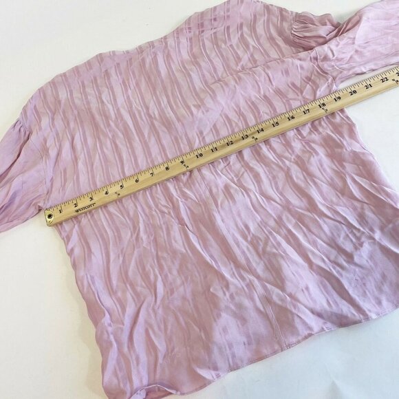 Joie Light Purple Cadmar Illusion Chevron Blouse M - Picture 12 of 12